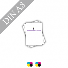 Flyer | 300g Papier matt + Folienkaschierung | DIN A8 | 4/4-farbig